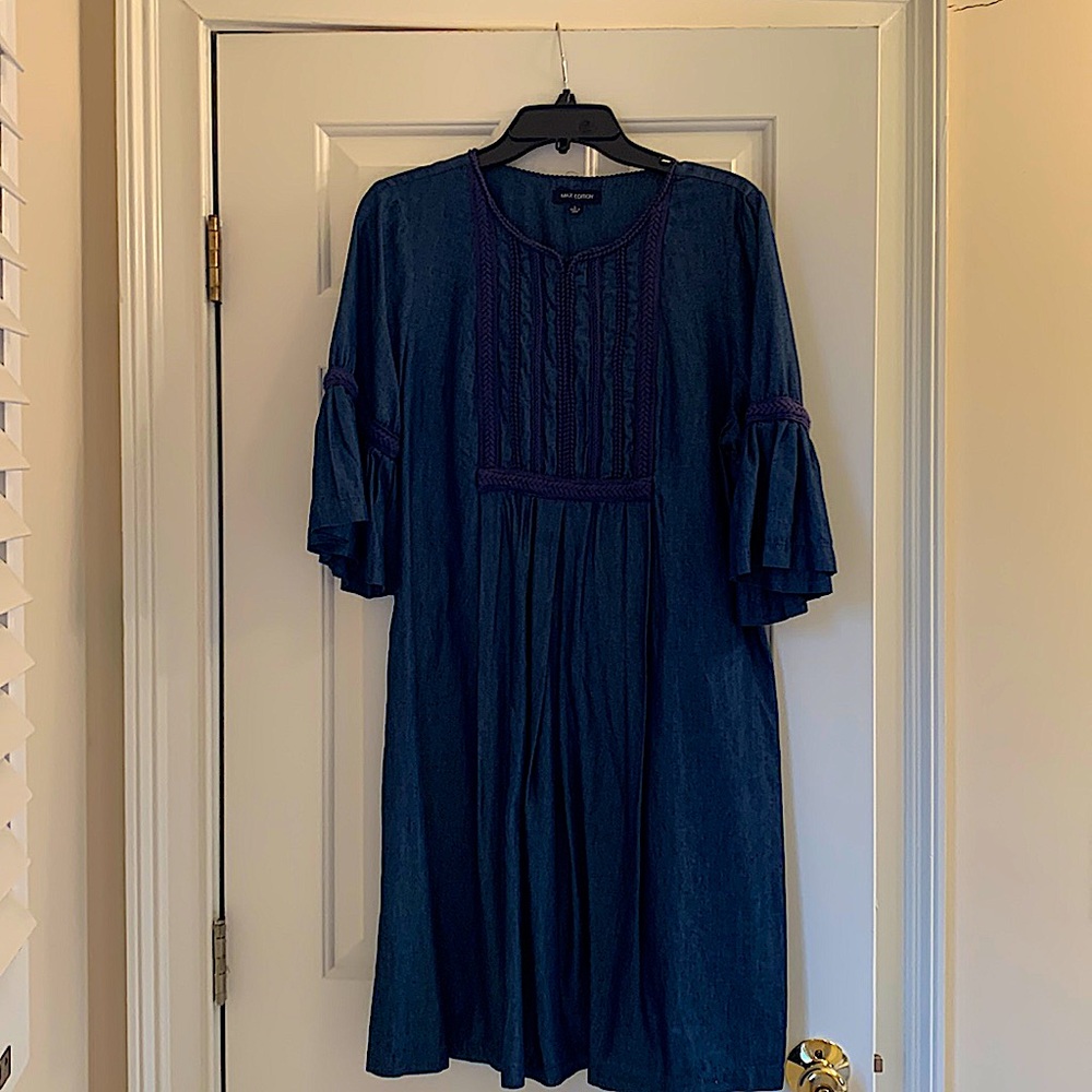 Lightweight Denim dress with inserted detail